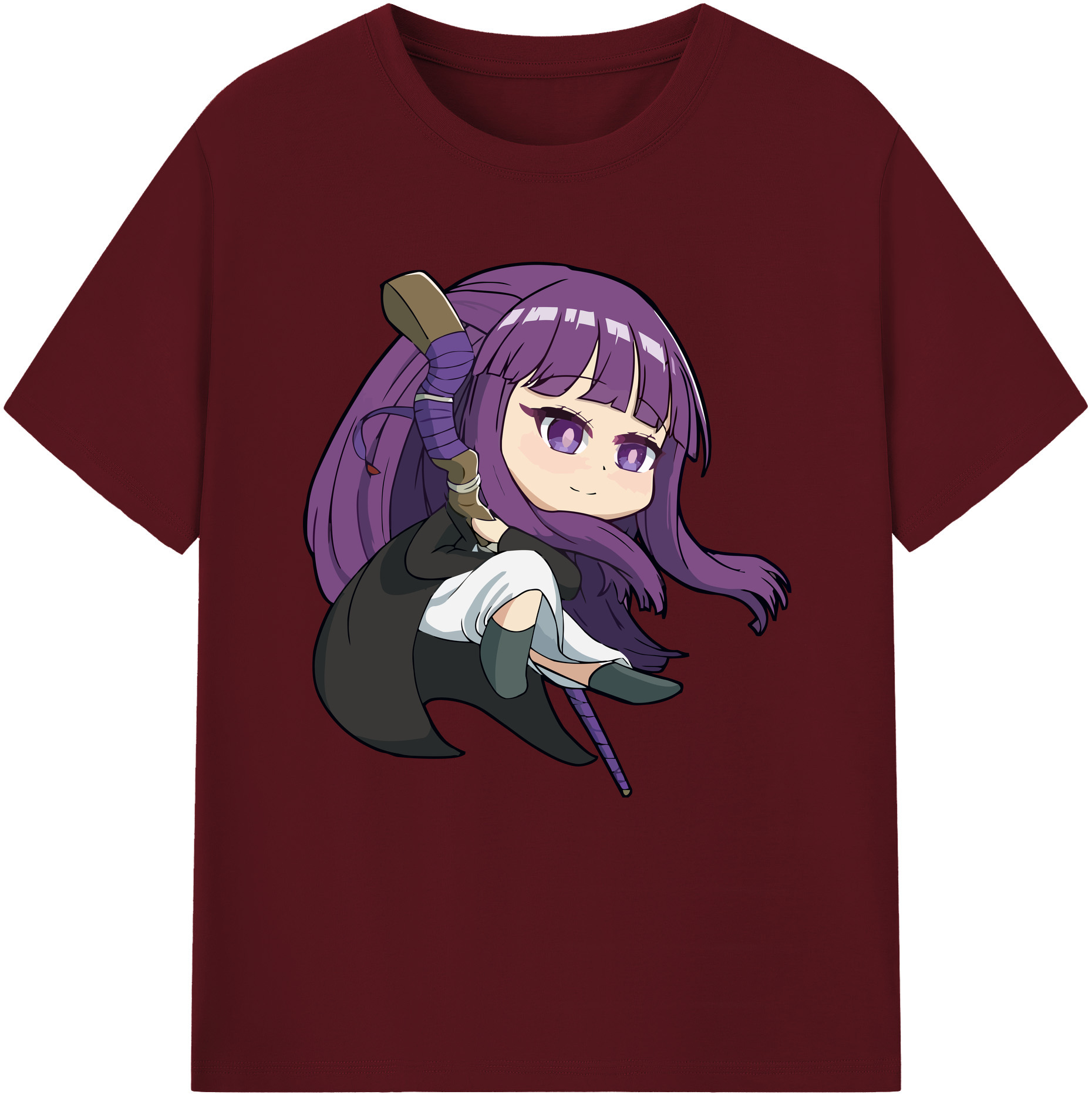 （画像用） 葬送のフリーレン Frieren 綿100％半袖Tシャツ（フロントプリント）